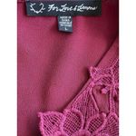 For Love & Lemons Deep V Long Sleeve Blouse Top in Wine Size Large Photo 7