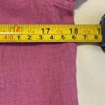 Eddie Bauer Women's Pink Linen 3/4 Sleeves Embroidered Tie Top Blouse Size XS Photo 8