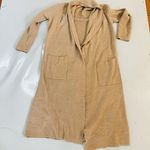 Max Sport Women's Long Cardigan, Size S, Viscose, Tagless Tan Photo 4