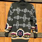 Vintage Floral Best American Clothing Sweater Sz small‎ green 90s cottage cozy Photo 0
