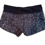 Lululemon Speed Up Mini Splatter High Rise Short Size 4 Black White Running Photo 2