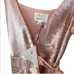 Lost + Wander Mademoiselle Pink Satin Wrap dress Ruffle Mini Dress coquette girl Photo 3