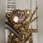 Judith Ripka New  14k Yellow Gold Morganite & Diamond 1.40 cttw Necklace Photo 7