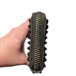 Christian Louboutin Studded Black Panettone Wallet with red interior. Photo 3