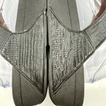 FitFlop Buckle Lizard Embossed Black Leather Adjustable Sandals US 10 EU 42 Photo 9
