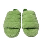 UGG  Fluff Yeah Slide On Slippers Slingback Plush Apple Green Women’s Size 11 Photo 4
