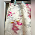 Banana Republic  Watercolor Linen Blend Wrap Pencil Skirt Pockets Size 12 Large Photo 3