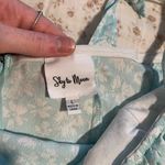 Light Blue Floral Dress with Tie Straps Size L Photo 2