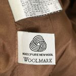 Talbots Faux Fur Collar Wool Herringbone Tweed Button Front Jacket in Brown Sz 8 Photo 11