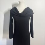 Culture Code Dress Women L Black Cowl Neck Minimal Modest Holiday Ribbed Y2K Size L Photo 2