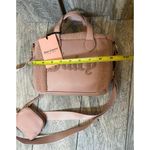 Juicy Couture Mini Tote Bag – Silver Lining – Blush Pink Sherpa & Faux Leather Photo 4