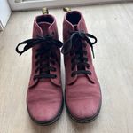 Dr. Martens Canvas Shoreditch Combat Sneakers Maroon US 8 EU 39 UK 6 AirWair EUC Photo 5