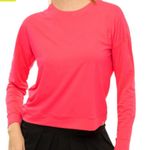 Lucky in Love LUV Hype Long Sleeve Tennis Top Coral Crush Pink Size XS/S Photo 0