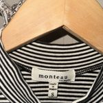 Monteau  Striped Sleeveless Dress black white body con horizontal small stretch Photo 2