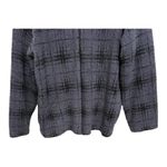 Jennifer Moore  Vintage Plaid Fleece Full Zip Jacket Plush Blue Black size Medium Photo 2