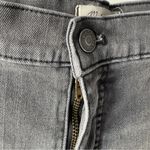 Madewell Classic Straight Jean Gray Jeans denim raw hem zip button pockets EUC Photo 7