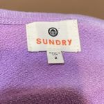 Sundry NEW Marine Layer Purple White Striped Double Knit Crew Neck Crop Top SZ Large M Photo 1