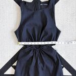 ZARA Cutout Linen Blend Mini Dress in Black XS Photo 7