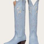 Blue Knee High Cowboy Boots Size 8.5 Photo 0