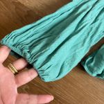 Old Navy  Seafoam Teal V-Neck Boho Puff Sleeve Blouse Medium Photo 1