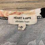 Heart & Hips Black Floral Short Sleeve Tunic Top S Photo 6