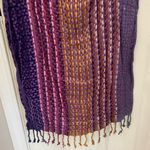 Woven Scarf with Fringe Purple Photo 5