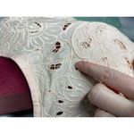 dress cutwork lace pink vintage romantic shoulder pads Size M Photo 4