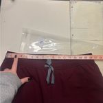 FIGS  Zamora Pants Womens Size Large Short Scrub Medical Nurse Joggers Burgundy Photo 2
