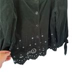 Madewell Embroidered Eyelet Corduroy Tie-Sleeve Top Photo 4