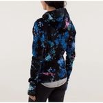 Lululemon Women's Black Floral Scuba Long Sleeve Full Zip Hoodie Size 6 Photo 1