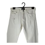 The Kooples The Jeans Women 30 White Distressed Denim Fitted Tapered Designer Photo 2