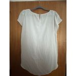 Philosophy women's blouse white with black Polka dot top medium lightweight Photo 1