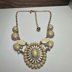 Kate Spade Capri Garden Bib Statement Cream Rhinestone & Enamel Necklace Gold Photo 14