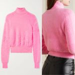 Alexander Wang  Prism Pink Fuzzy Faux Fur Turtleneck Sweater Photo 1
