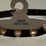 Urban Outfitters  Black Choker‎ Gold Heart Studs Y2K Emo Punk Goth Grunge Photo 0