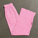 Emory park  Pink Checkered Wide-Leg Pants Photo 0