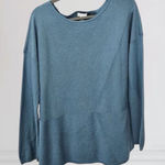 J. Jill Rib Knit Boat Neck Pullover Sweater Long Sleeve Light Blue Size Large L Photo 0