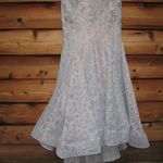 Mac Duggal  79264 Blue Embroidered Applique Feathered One Shoulder Trumpet Gown Photo 11