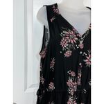 SONOMA Goods For Life Black Floral Print Sleeveless Jumpsuit Wide Leg XL Photo 7