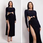 Meshki Navy Christina Backless Wrap Dress Size L NWT Photo 1