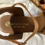 Eric Michael  Rose Metallic Wedge Espadrilles Strap Sandals Size 41/10-NEW Photo 4