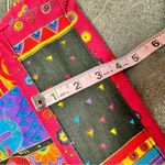 Laurel Burch Medium Zip Top Cat Tote Purse Bag Tres Gatos Canvas Red Photo 9