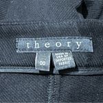 Theory  Women’s Size 00 Black Ponte Double Zip Pocket Snap Front Skinny Pants Photo 3