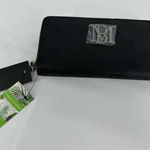 Badgley Mischka  WALLET BLACK New Vegan Leather Large Coin Purse Card‎ Holder Photo 0