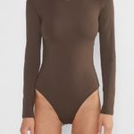 Babaton Contour Crew Long sleeves tan Bodysuit size small Photo 0