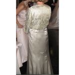 Niteline Formal Champagne Silk Beaded Long Dress with Jacket Size 6 Photo 3
