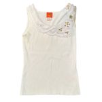 Hearts Of Palm Ribbed White Embellished Tank White Photo 2