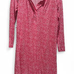 Boden Red and White Patterned Long Sleeve Jersey Dress Size 8 Regular Photo 0
