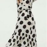 H&M COPY - Spotted MIDI Dress SZ M 100% lyocell Photo 3
