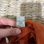 Chico's Jacket Women’s 3 (XL) Burnt Orange Suede Leather Collared Double Vintage Photo 4